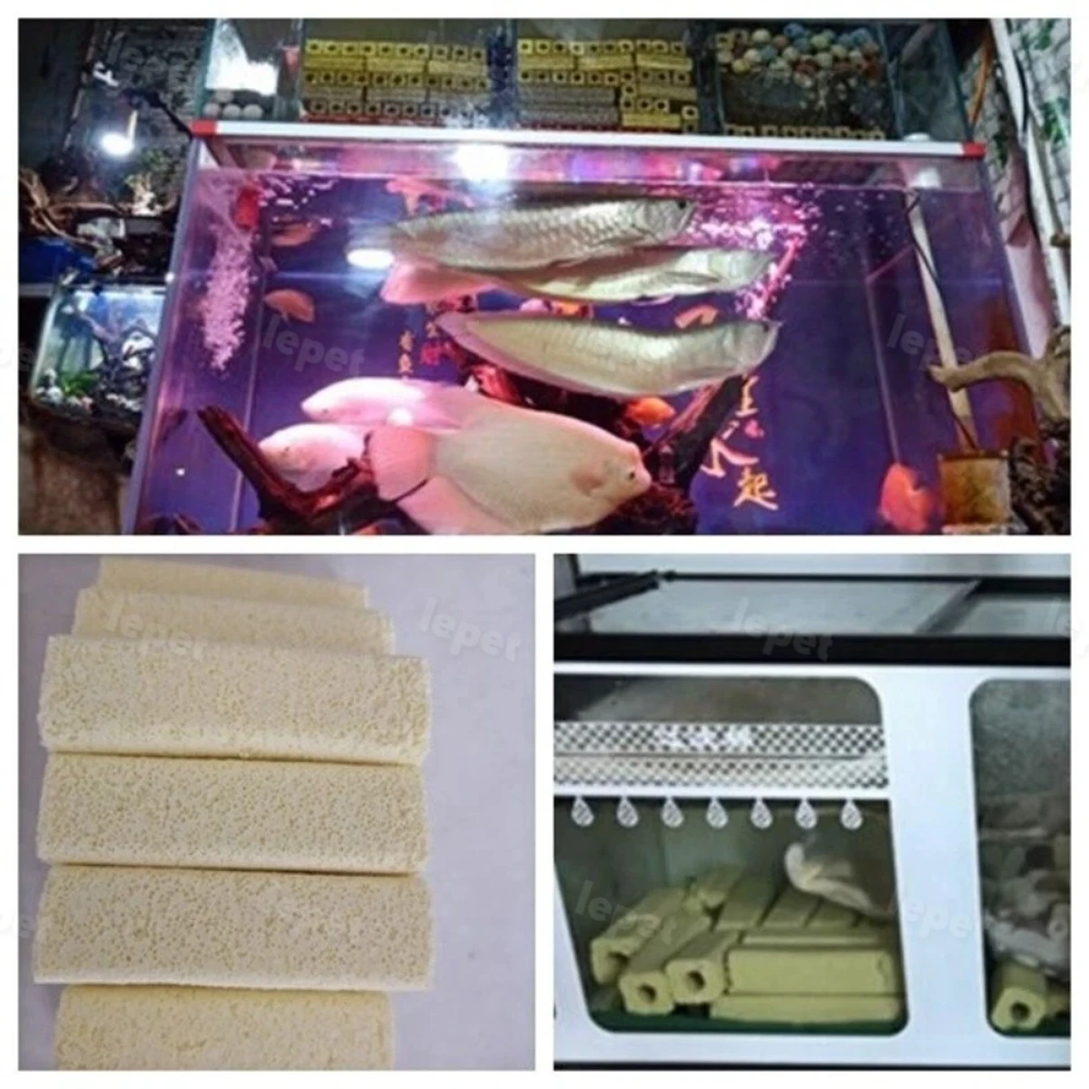 LEPET 1DUS(480 PCS)MEDIA FILTER 98mm x 27mm RUMAH BAKTERI MOMOGI AQUARIUM foto 7