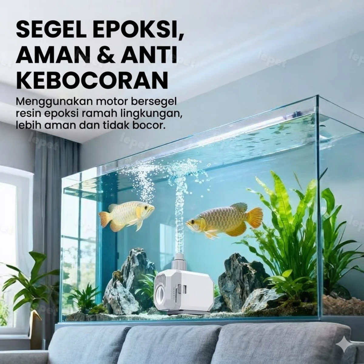 LEPET Pompa Air Celup Kolam Aquarium Aquascape CDA-200/300/500/1000/1500/2500/3000/3500 WATER PUMP foto 3