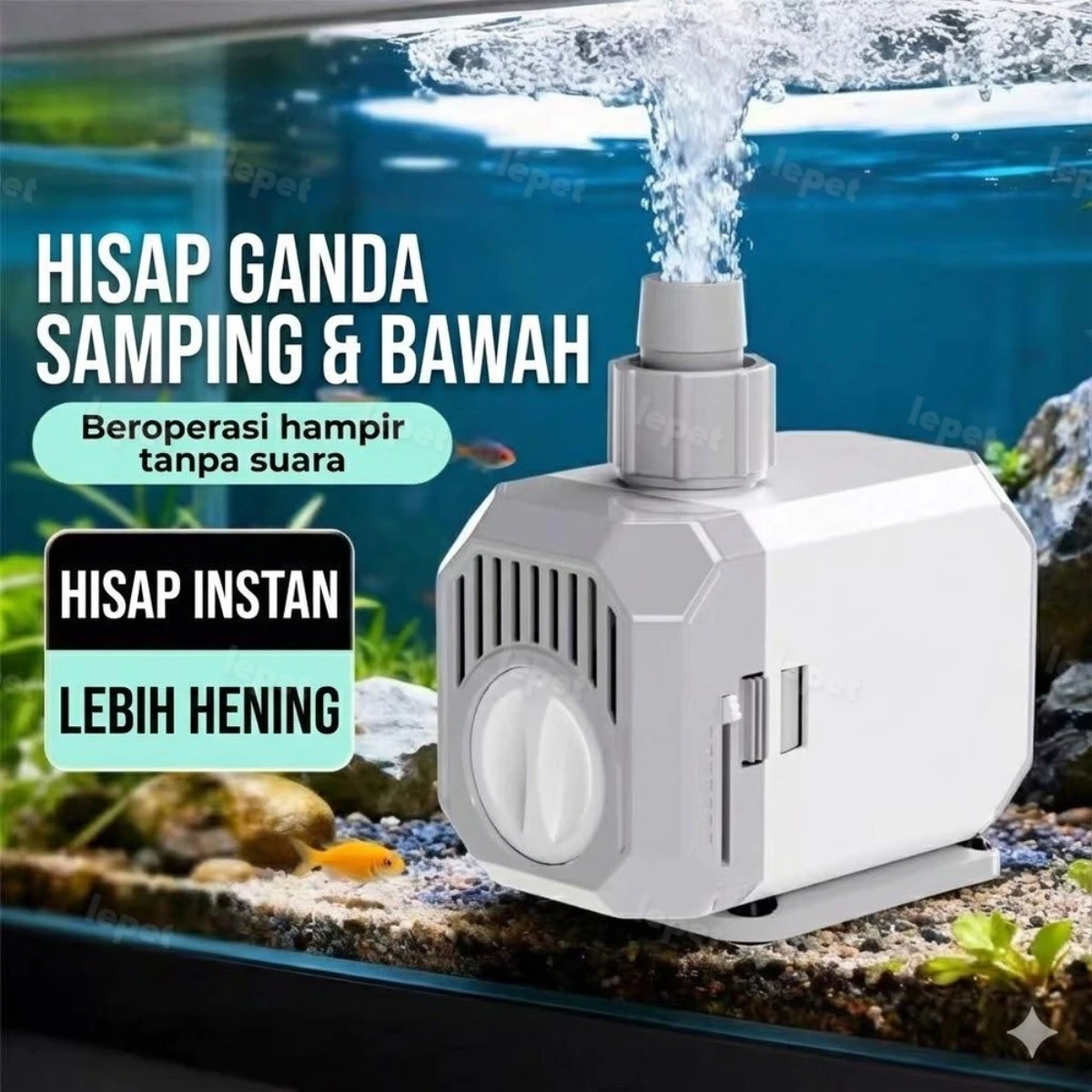 LEPET Pompa Air Celup Kolam Aquarium Aquascape CDA-200/300/500/1000/1500/2500/3000/3500 WATER PUMP foto 4