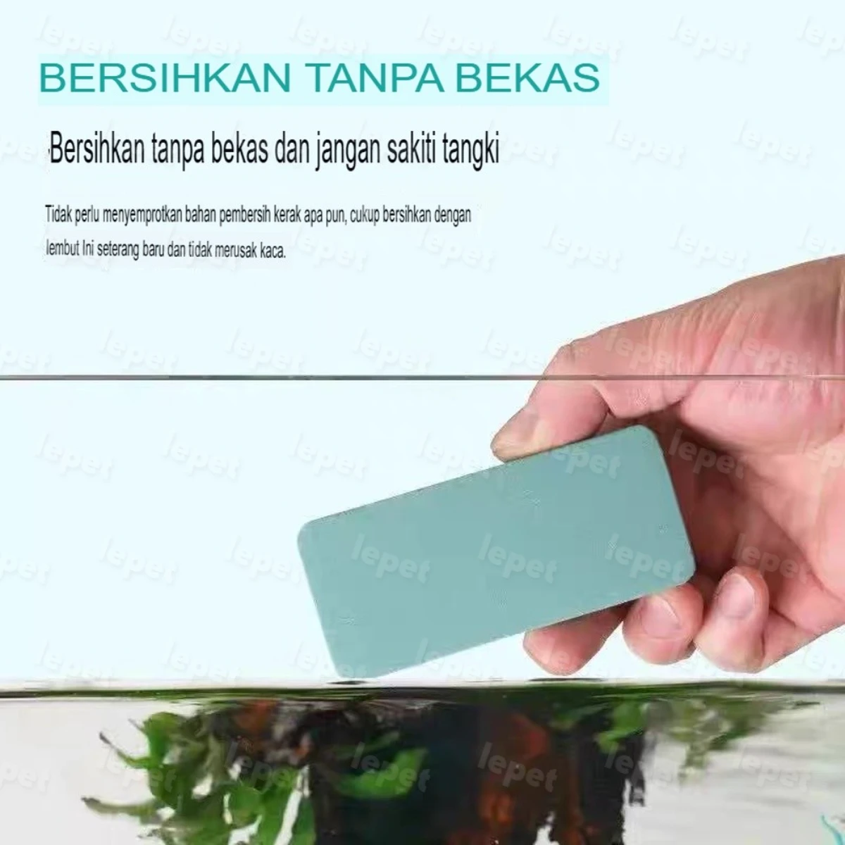LEPET Spons Akuarium Multifungsi - Anti Gores PJ72 / Bersihkan Kerak Kapur dalam Sekejap foto 7