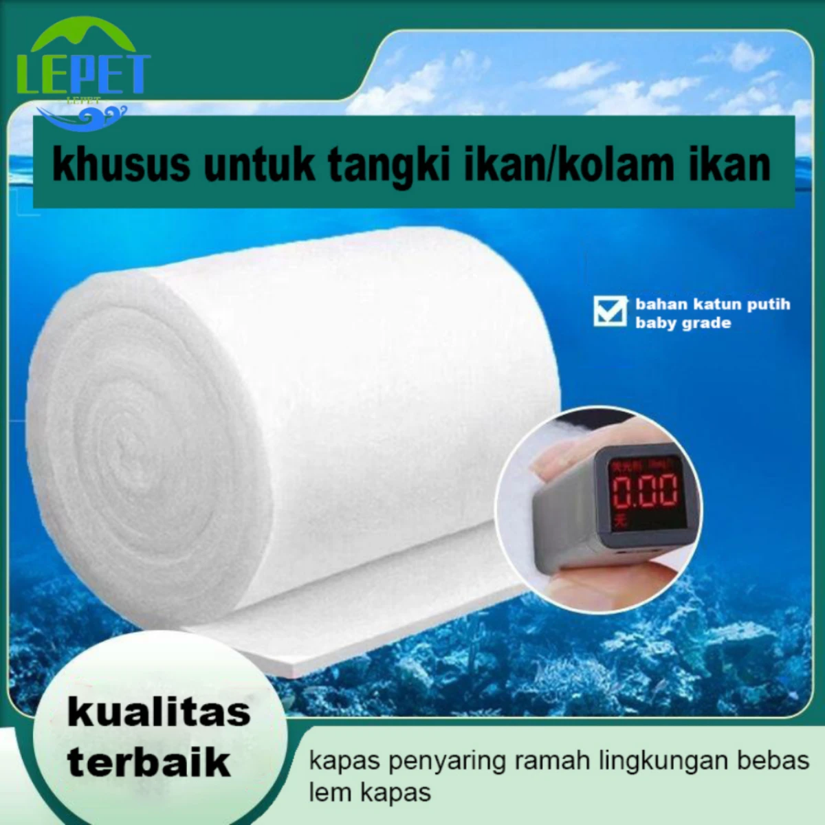 LEPET Kapas media Filter / kolam Aquarium / Aquascape