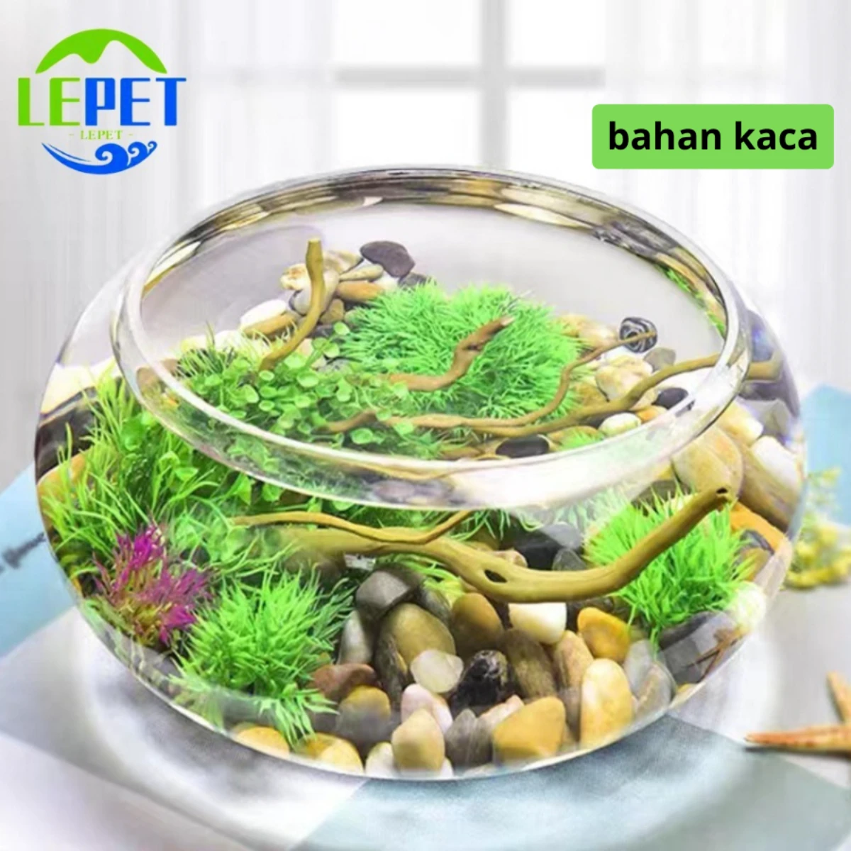 LEPET AQUARIUM MINI KECIL A27-3 / A27-4 AKUARIUM IKAN CUPANG HIAS / KURA-KURA foto 6