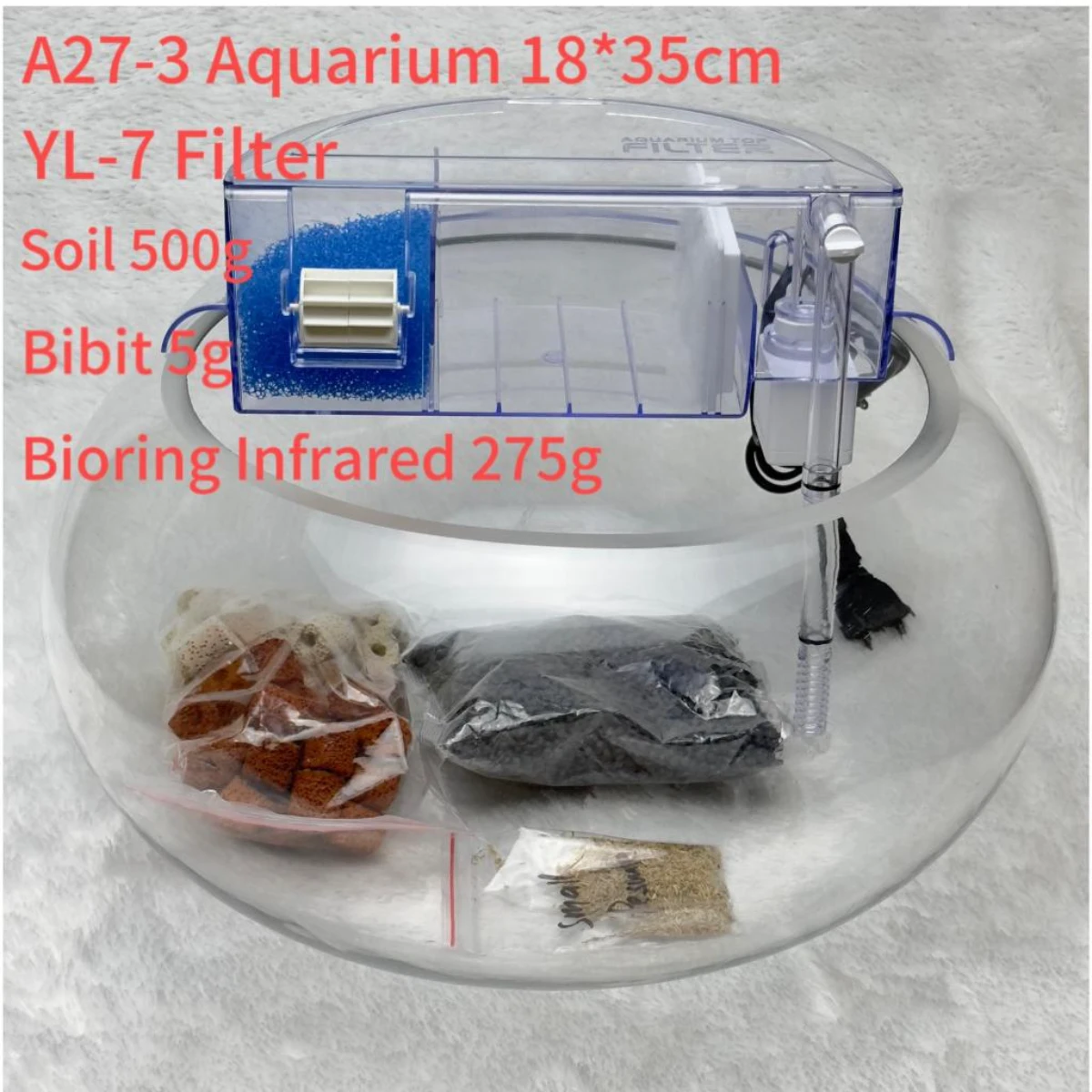 LEPET AQUARIUM MINI KECIL A27-3 / A27-4 AKUARIUM IKAN CUPANG HIAS / KURA-KURA foto 3
