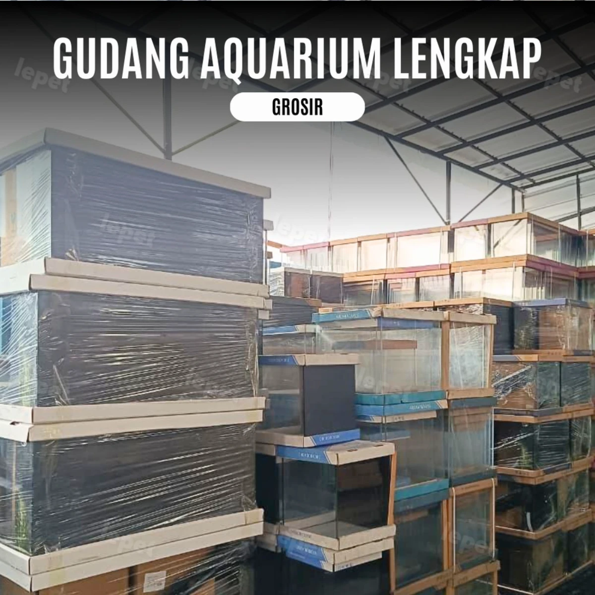 LEPET Akuarium Ikan SXBLCB40/50G/60/80 Tangki Ikan bahan kaca OPTIC CLEAR foto 5