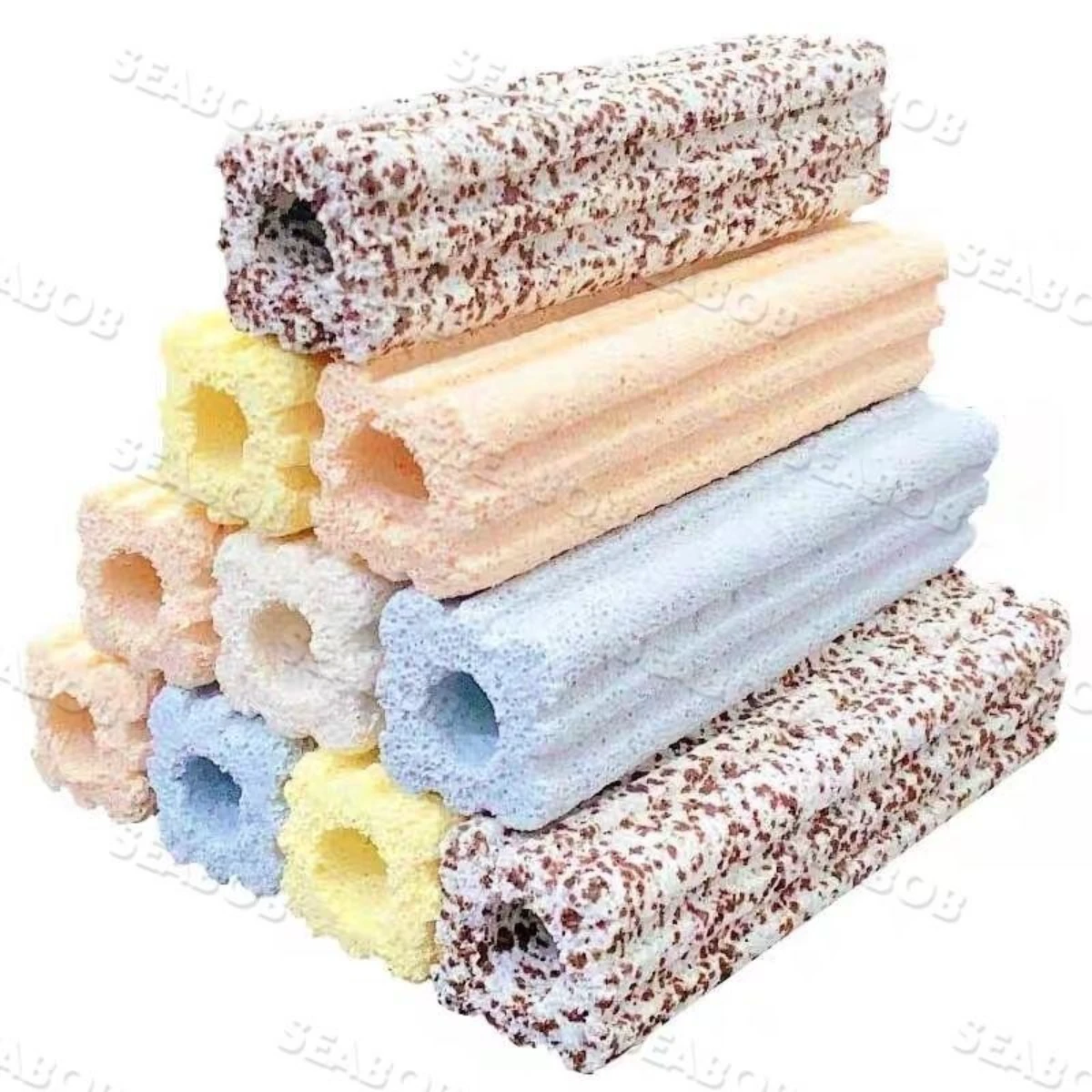 LEPET MEDIA FILTER RUMAH BAKTERI (10PCS) MOMOGI AQUARIUM ECO BIO BLOCK 98mm x 27mm foto 4