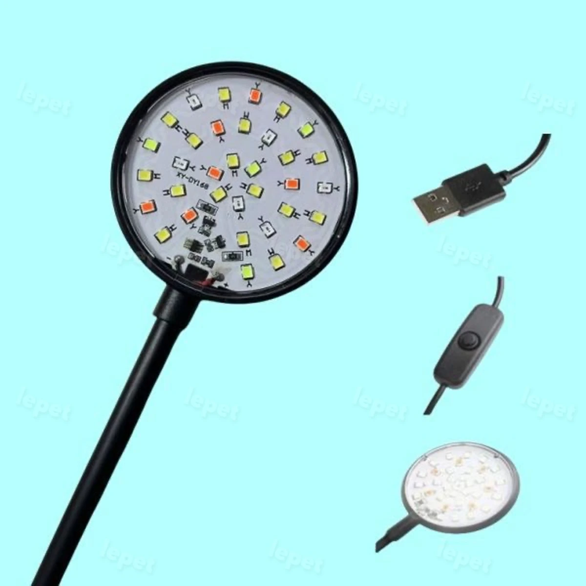 LEPET lampu aquarium mini FY-Q6 / LED aquarium / lampu aquarium jepit foto 6