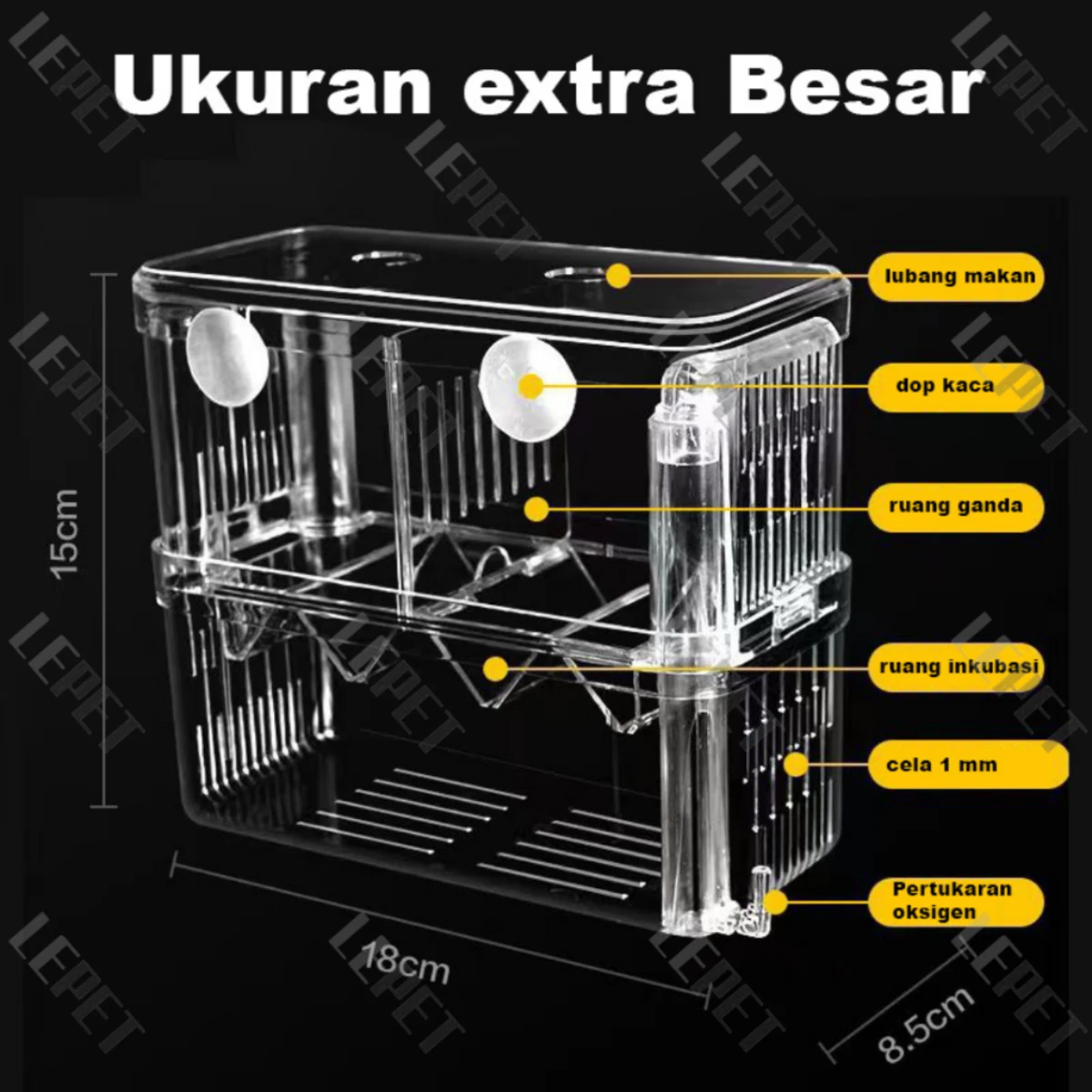 LEPET Breeding Box Guppy / Isolation Box / Karantina ikan foto 5