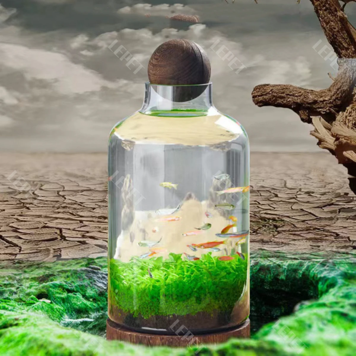 LEPET AQUARIUM MINI BESAR A15L / A16L / AKUARIUM IKAN CUPANG HIAS / KURA-KURA foto 8