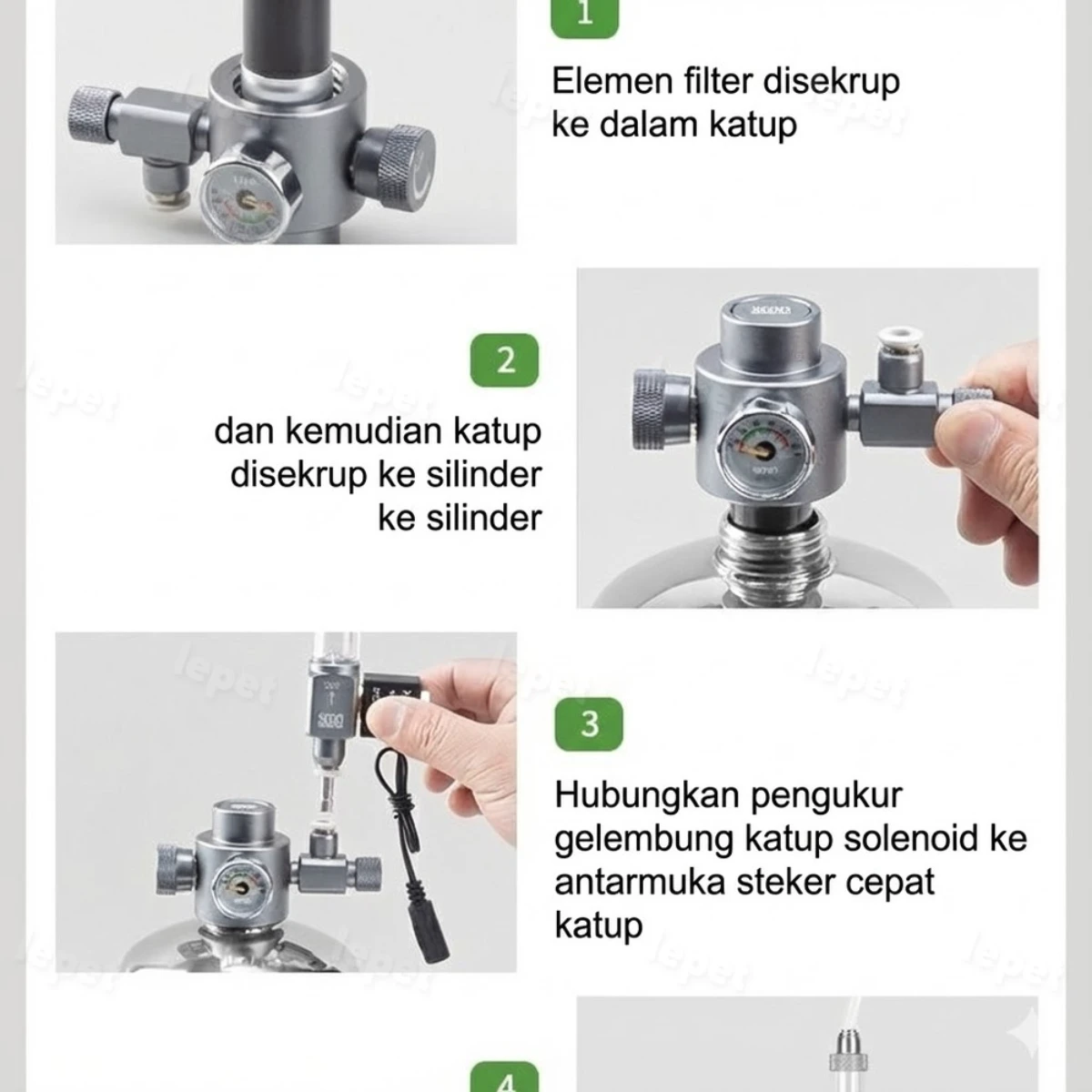 LEPET Tabung Co2 DIY CISOD WY-40 / Generator tabung cylinder solenoid buble counter selenoid foto 6