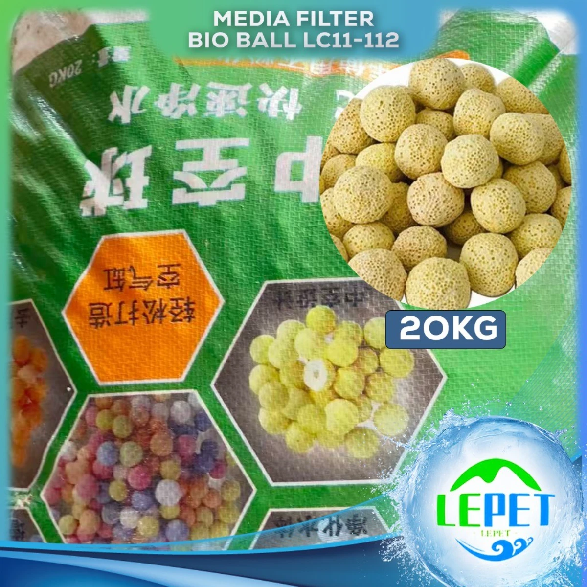 LEPET Media Filter Akuarium Aquablue Rumah Bakteri Penjernih Air PER KARUNG / PER DUS