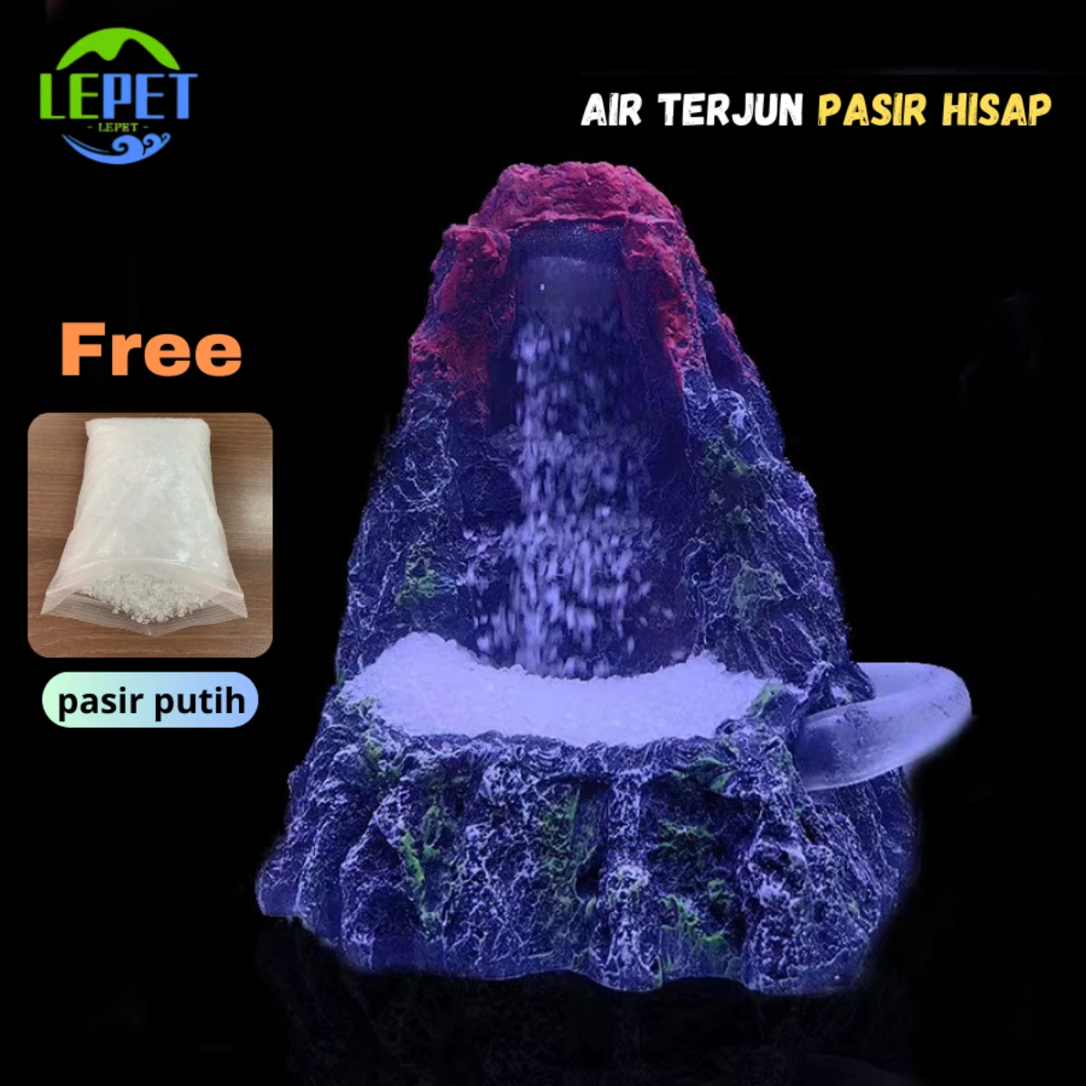 LEPET WATERFALL AQUASCAPE 20623 / HIASAN AQUARIUM TEBING AIR TERJUN foto 4