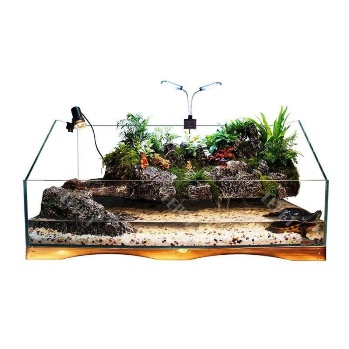 LEPET Akuarium Ikan Mini JR310 (40/50/60 cm) Tangki Ikan Mini dengan bahan kaca super bening foto 8