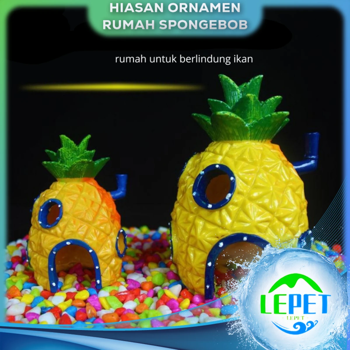 LEPET Hiasan Aquarium 890/893 / Ornamen Kayu Berlubang / Dekorasi Aquarium Kayu Tempat Sembunyi Ikan