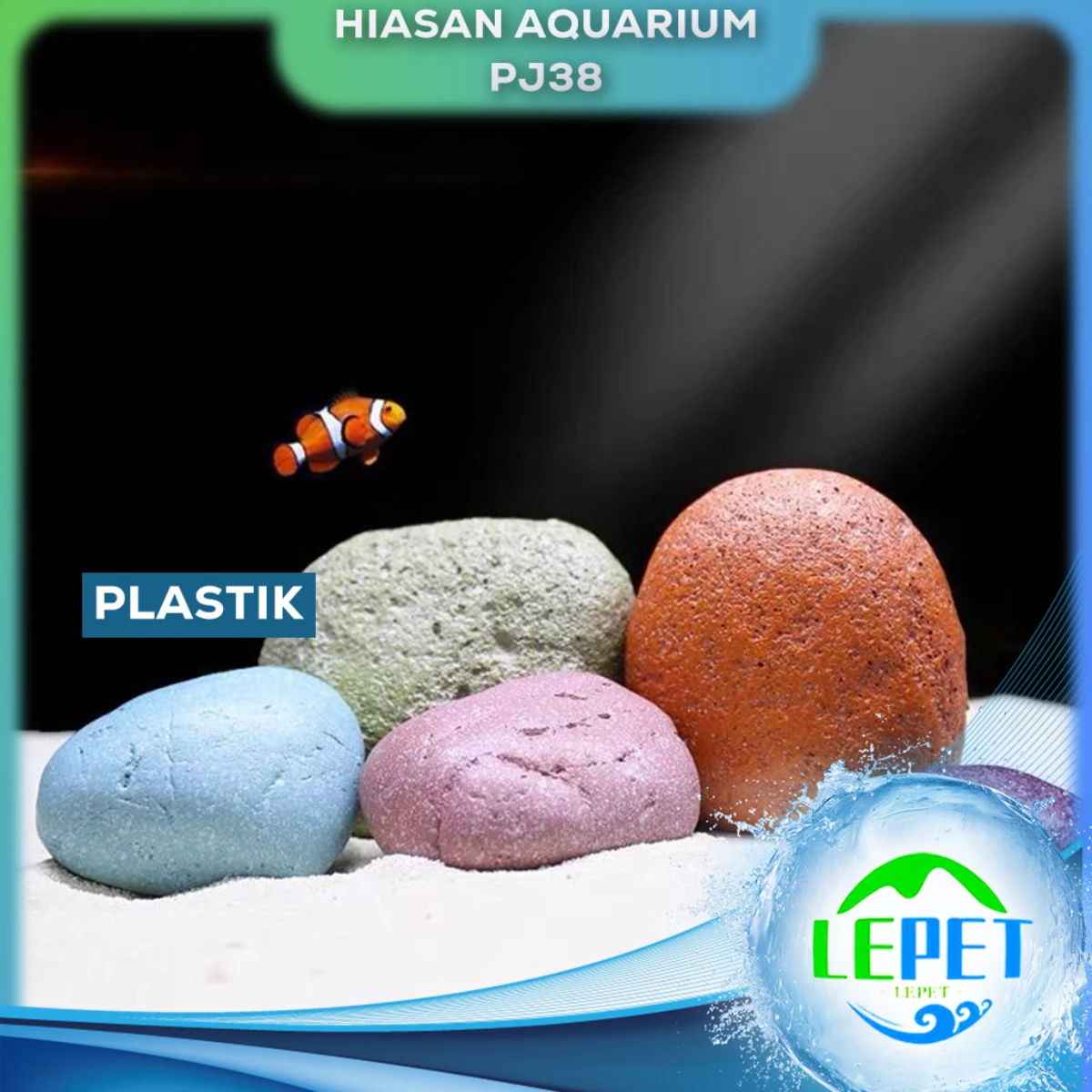 LEPET Hiasan Aquarium PJ38 / Tangki Ikan Iansekap Bebatuan Dekorasi Resin Ornamen Simulasi Batu