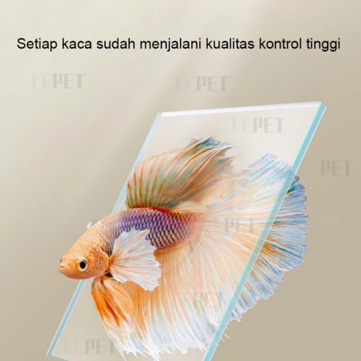 LEPET Akuarium Ikan Mini JR411 20 / 25/30/35/40CM Tangki Ikan Mini dengan bahan kaca super bening foto 2