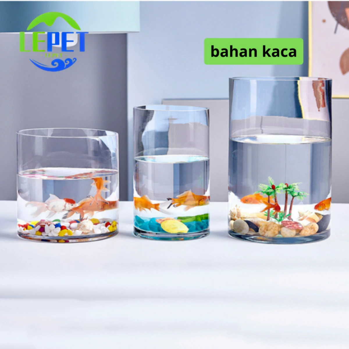 LEPET AQUARIUM MINI KECIL A22 / A23 AKUARIUM IKAN CUPANG HIAS / KURA-KURA foto 4