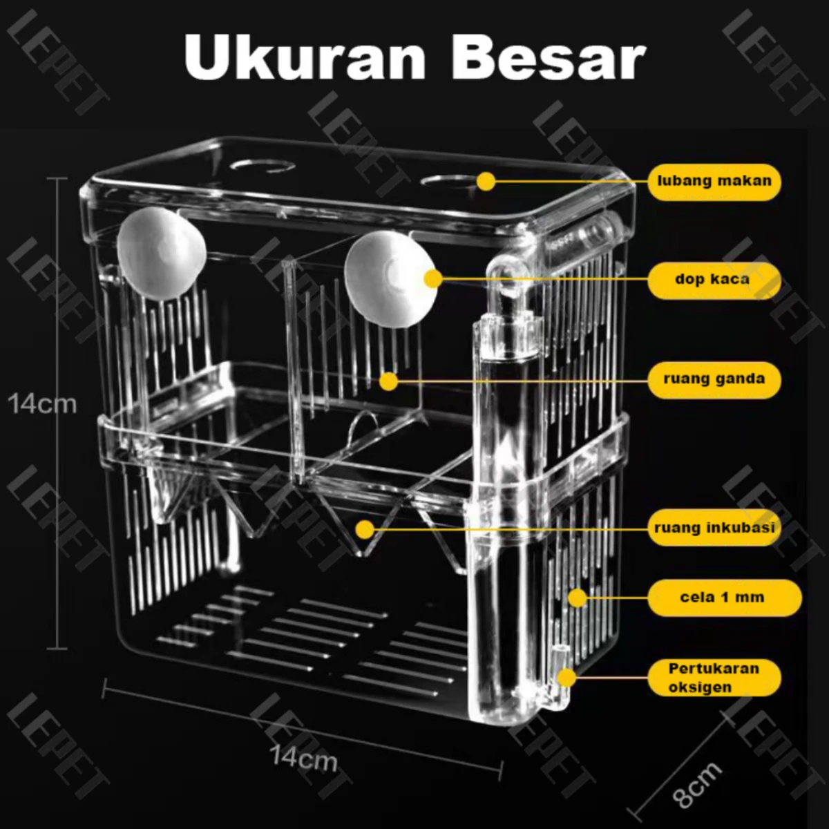 LEPET Breeding Box Guppy / Isolation Box / Karantina ikan foto 3