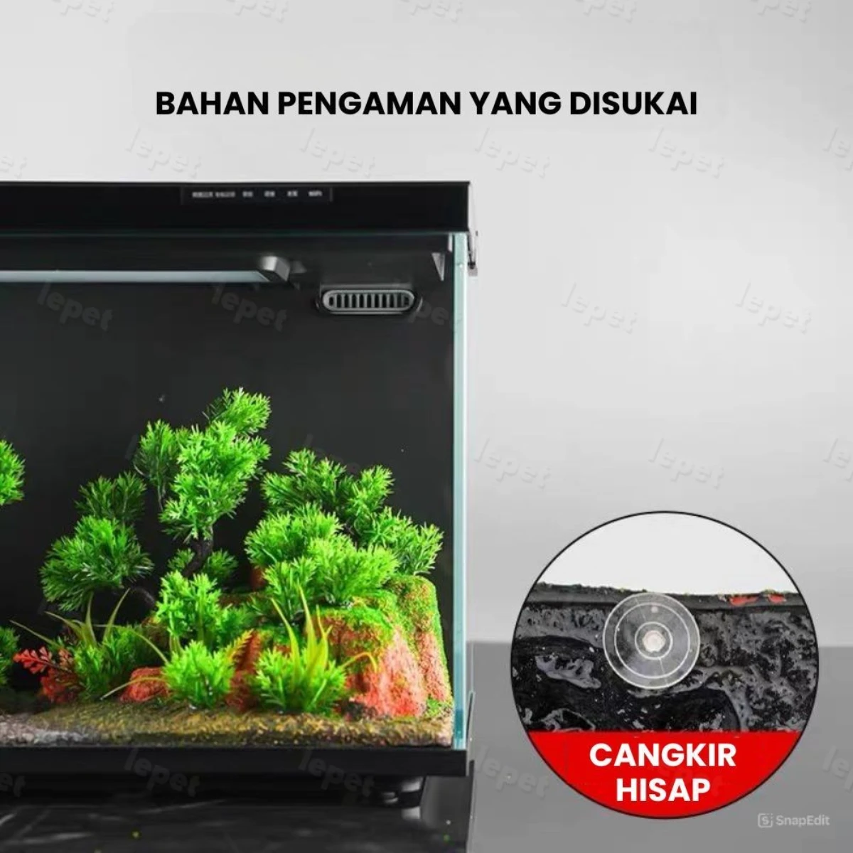 LEPET Paket lengkap lansekap tangki ikan simulasi pemandangan PJ39/PJ40 tangki ikan ekologis produk jadi Ornamen dekoratif lansekap foto 3