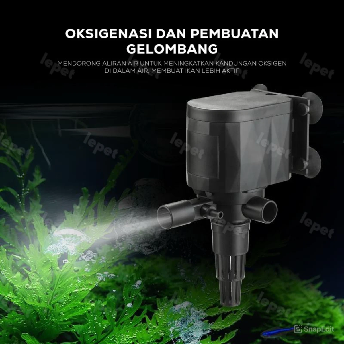 LEPET POMPA AIR CELUP AQUARIUM LOW WATT LPHJ145 / 155 / 165 / 165-2 / 175 / WATERPUMP AQUARIUM foto 5