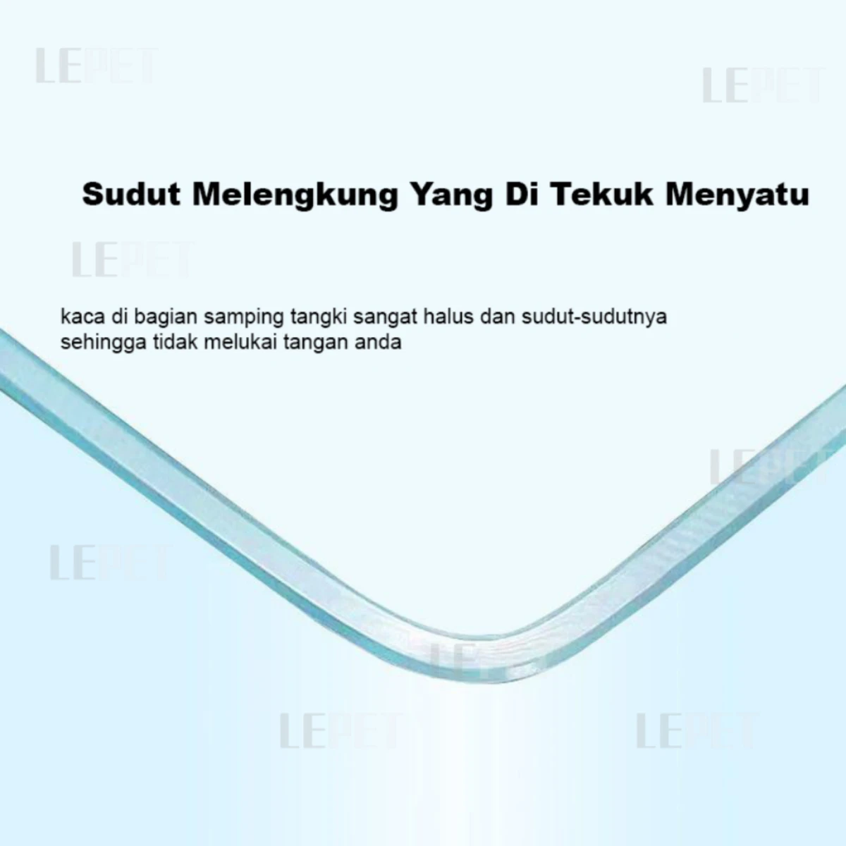 LEPET Akuarium Ikan JR511 (30/35/40 cm) Tangki Ikan Mini dengan bahan kaca super bening melengkung foto 4