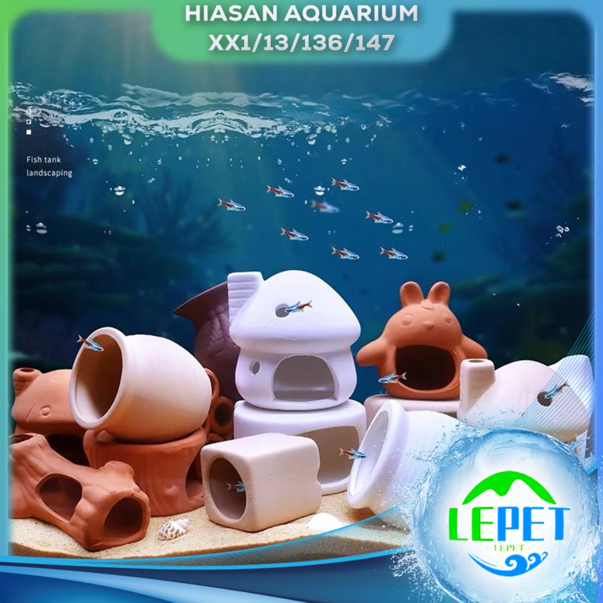 LEPET Hiasan Aquarium XX06 / XX07 / XX10 / XX13 / XX136 / XX147 Dekorasi Ornamen Simulasi