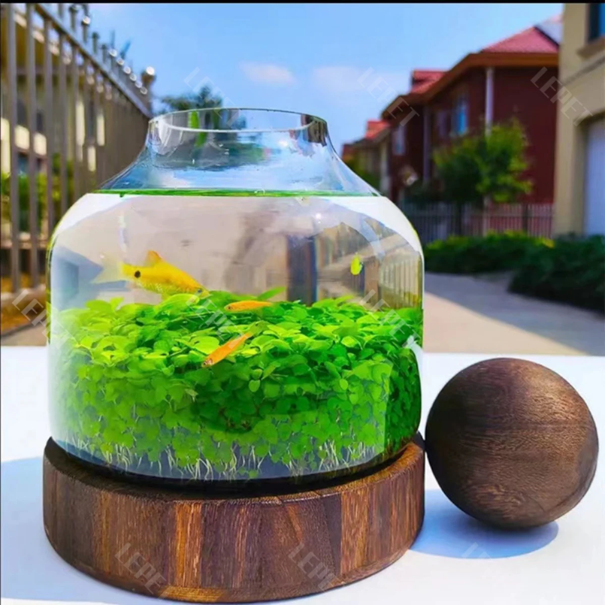 LEPET AQUARIUM MINI KECIL A15S / A16S / AKUARIUM IKAN CUPANG HIAS / KURA-KURA foto 2