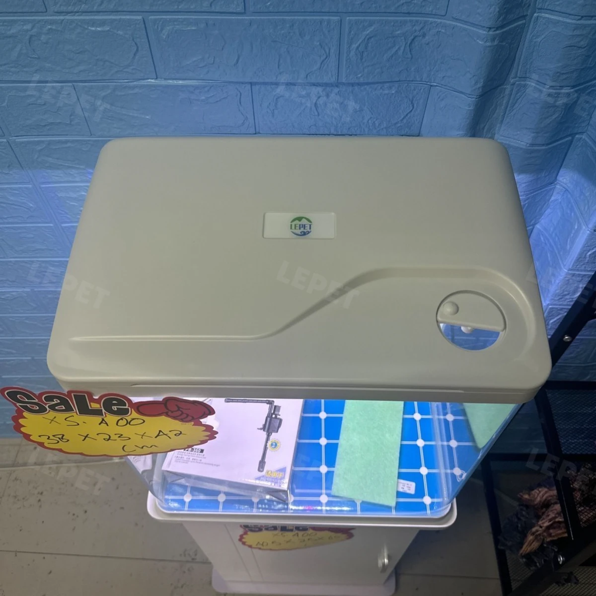 LEPET AQUARIUM PAKET MURAH DAN LENGKAP DENGAN MEJA UKURAN P400 / AQUARIUM SET CABINET foto 4