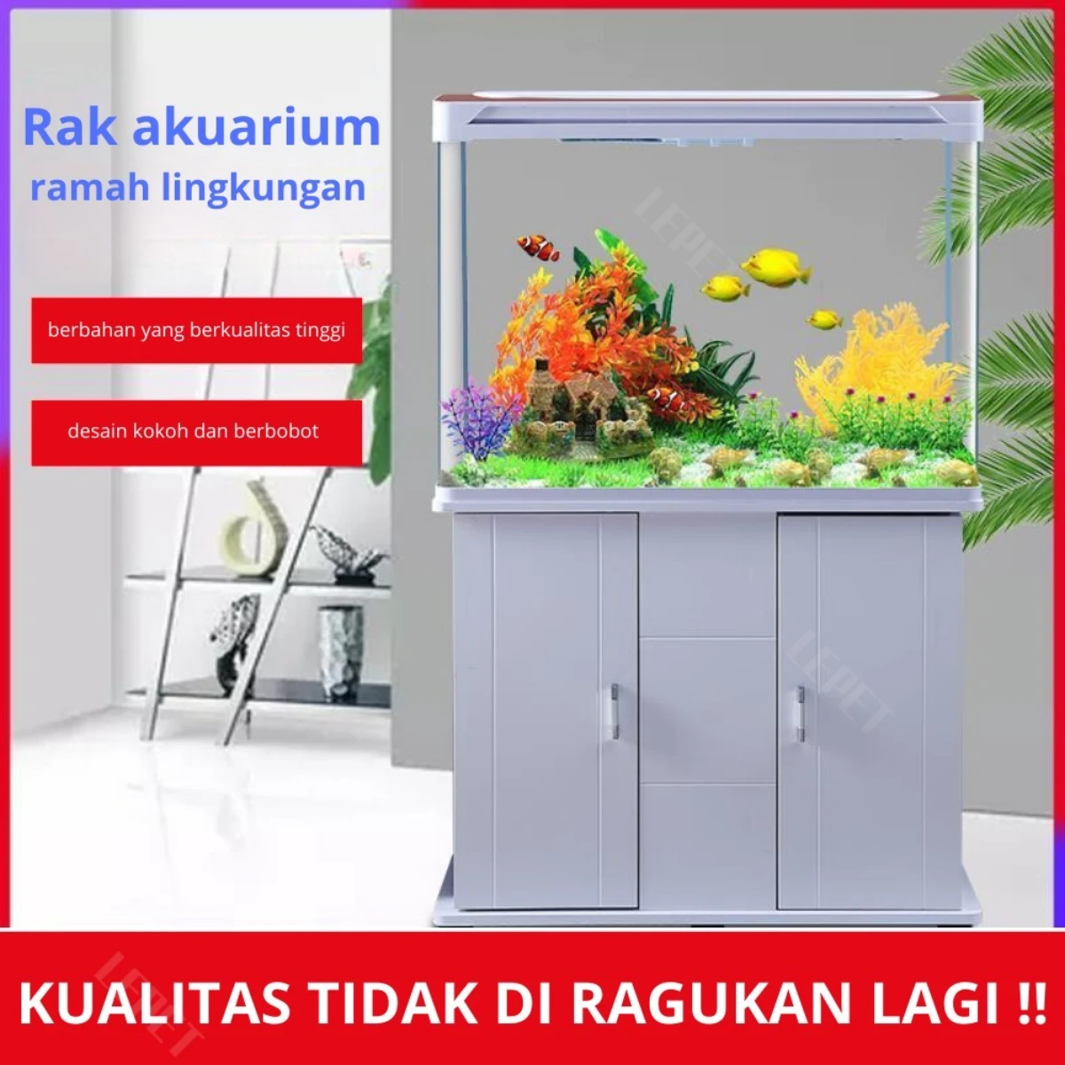 LEPET Meja aquarium minimalis 820 / Kabinet aquarium / meja aquascape / akuarium cabinet / lemari aquarium foto 3