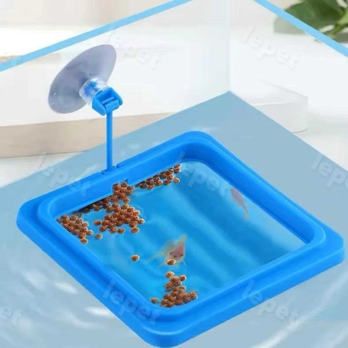 LEPET Feeding Ring Kotak PJ51 Floating Tempat Pakan Akuarium Ikan foto 4