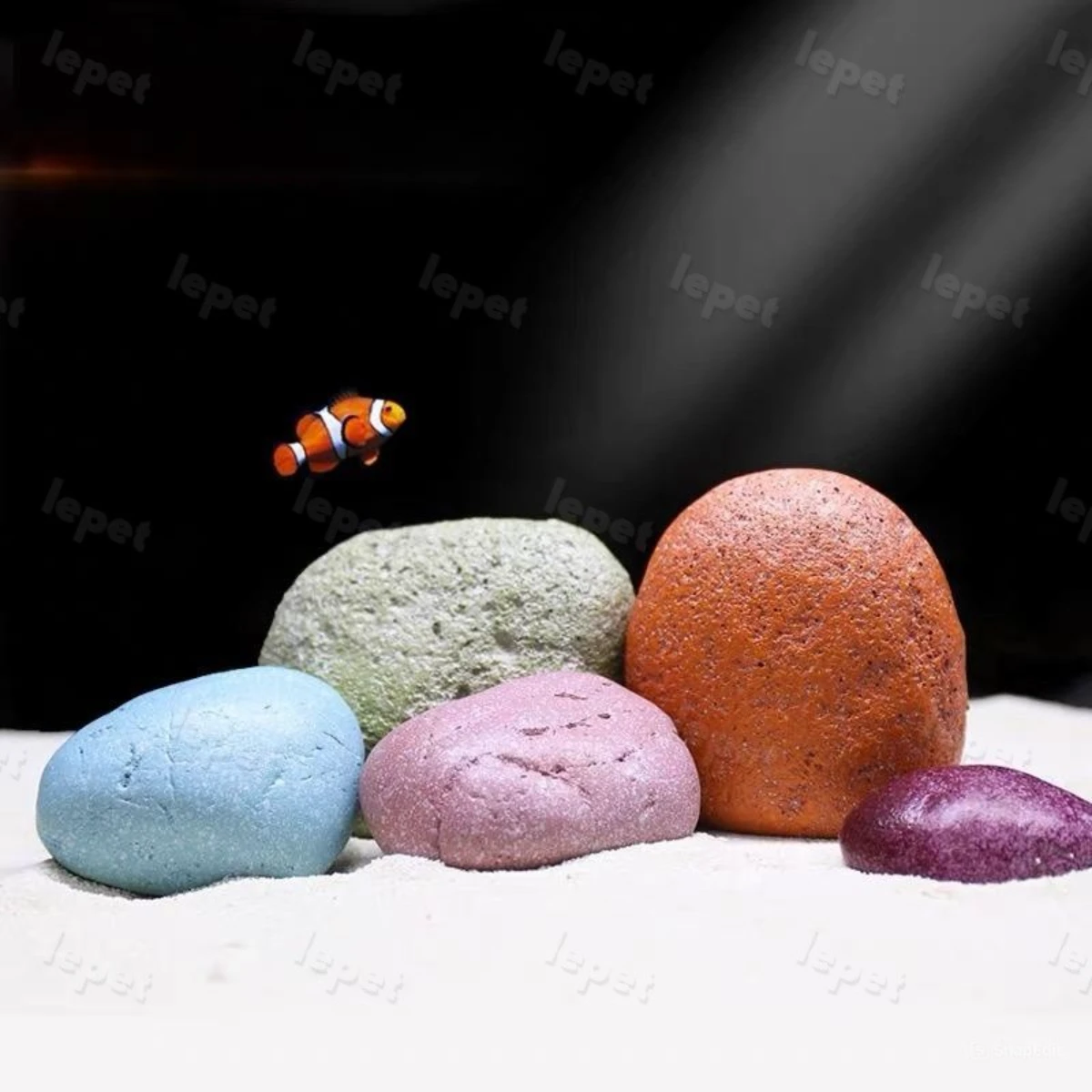 LEPET Hiasan Aquarium PJ38 / Tangki Ikan Iansekap Bebatuan Dekorasi Resin Ornamen Simulasi Batu foto 5