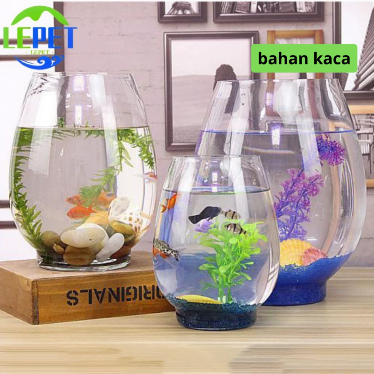 LEPET AQUARIUM MINI KECIL A28L AKUARIUM IKAN CUPANG HIAS foto 6
