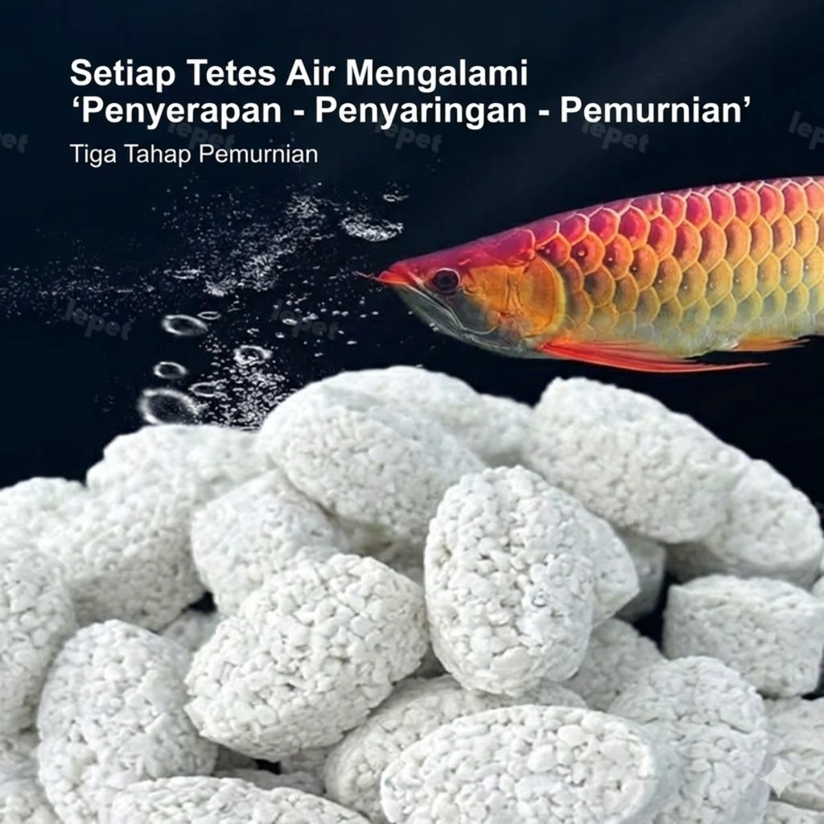 LEPET Media Filter Aquarium PJ17 / PJ19 Infrared Bacteria House 500G foto 6