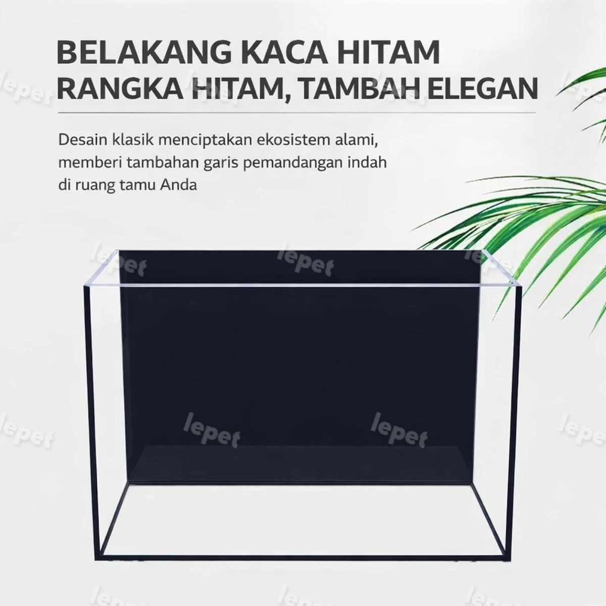 LEPET Akuarium Ikan Mini JR512/ JR517 (30/35/40/50/60 cm) Tangki Ikan Mini dengan bahan kaca super bening foto 6