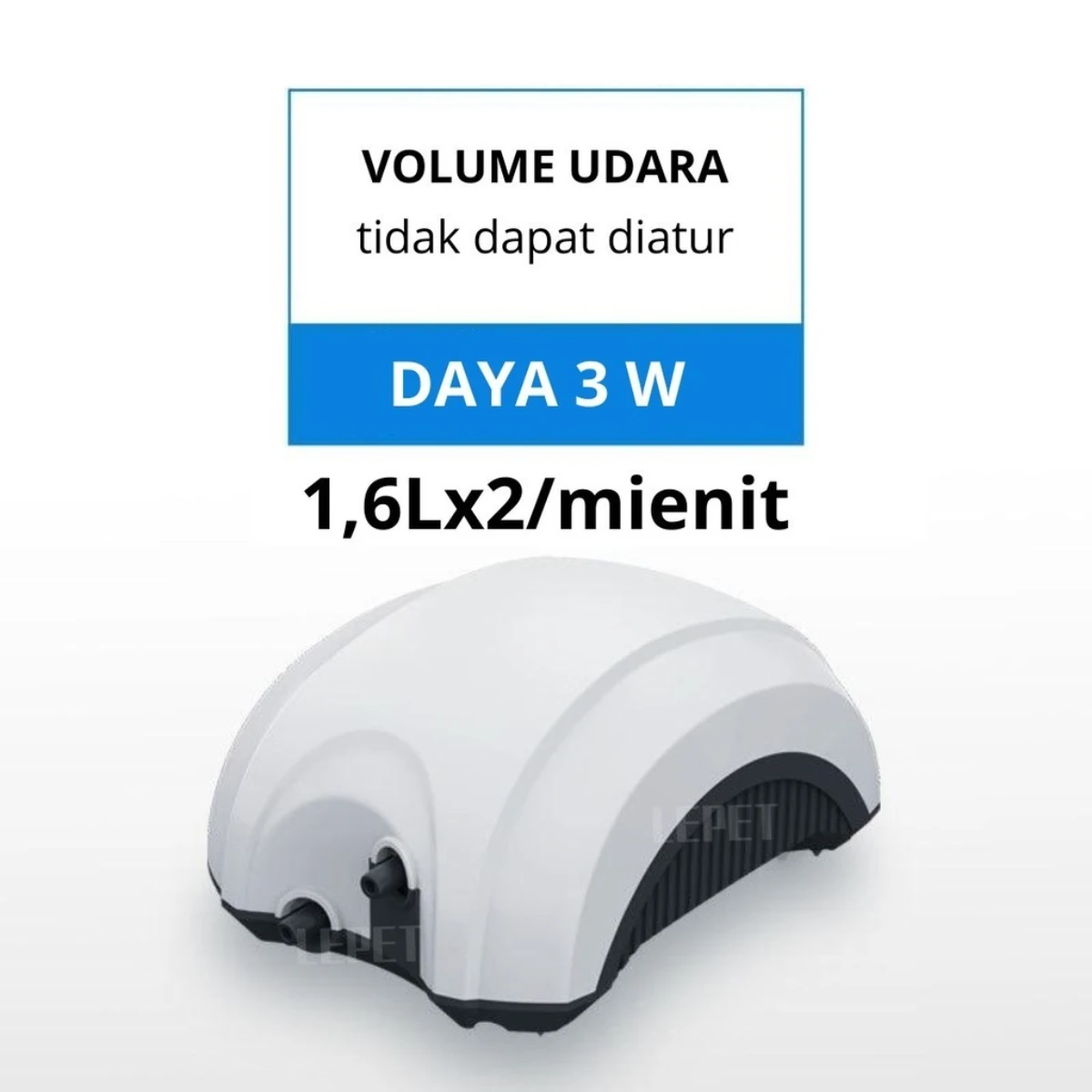 LEPET Aerator Aquarium Air Pump Mesin Gelembung Udara 1 Lubang dan 2 lubang foto 6