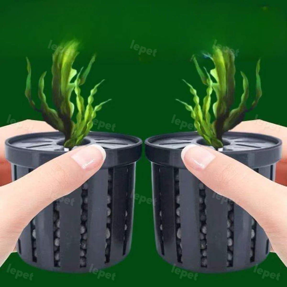 LEPET keranjang tanam rumput air PJ70 , menghemat ruang, partisi baki akuarium ikan,pot tanaman air aquarium/WATER PLANT BASKET foto 2
