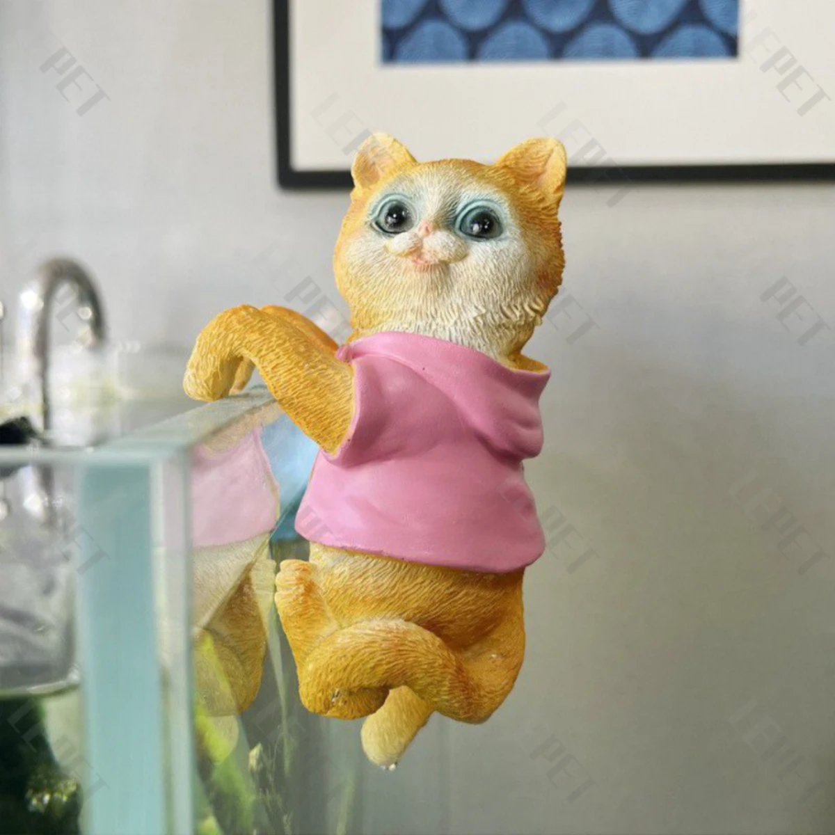 LEPET Ornamen Liontin Bentuk Kucing 759/760/761 Bahan Resin Untuk Dekorasi Tangki Ikan foto 5