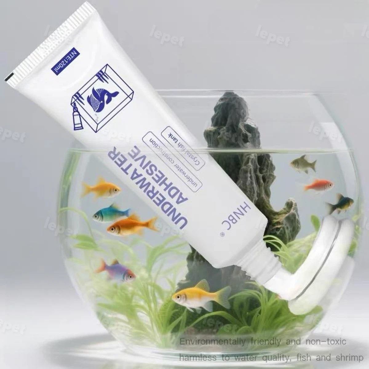 LEPET Lem kaca akuarium 60ml, lem kebocoran akuarium, lem khusus perbaikan kebocoran kolam, lem perbaikan, foto 4