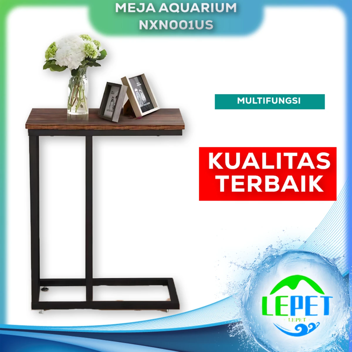 LEPET NXN001US Meja Laptop Single / Meja Kopi / MEJA AQUARIUM