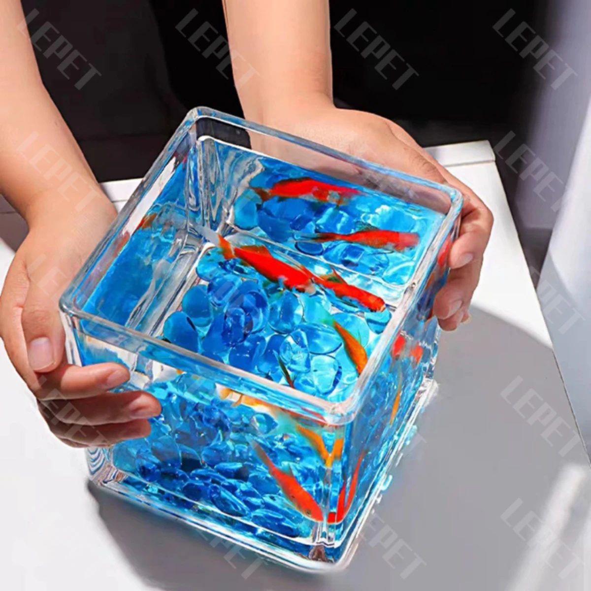 LEPET AQUARIUM MINI KECIL A18 / AKUARIUM IKAN CUPANG HIAS / KURA-KURA foto 4
