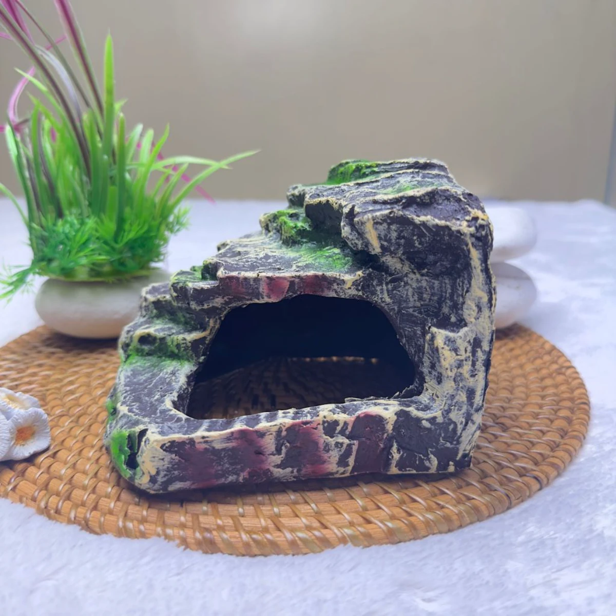 LEPET Hiasan Aquarium 283 / Tangki Ikan Iansekap Bebatuan Dekorasi Resin Ornamen Simulasi Batu foto 4