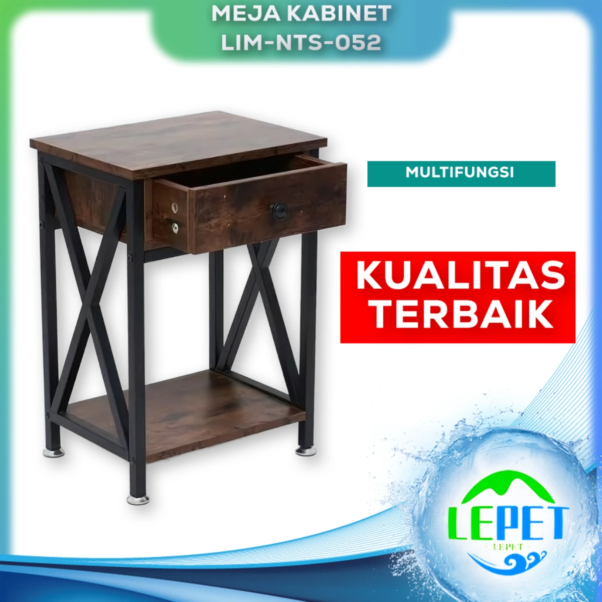 LEPET LIM-NTS-052 Meja Hiasan Ruang Tamu  Rak Kabinet Penyimpanan  MEJA AQUARIUM