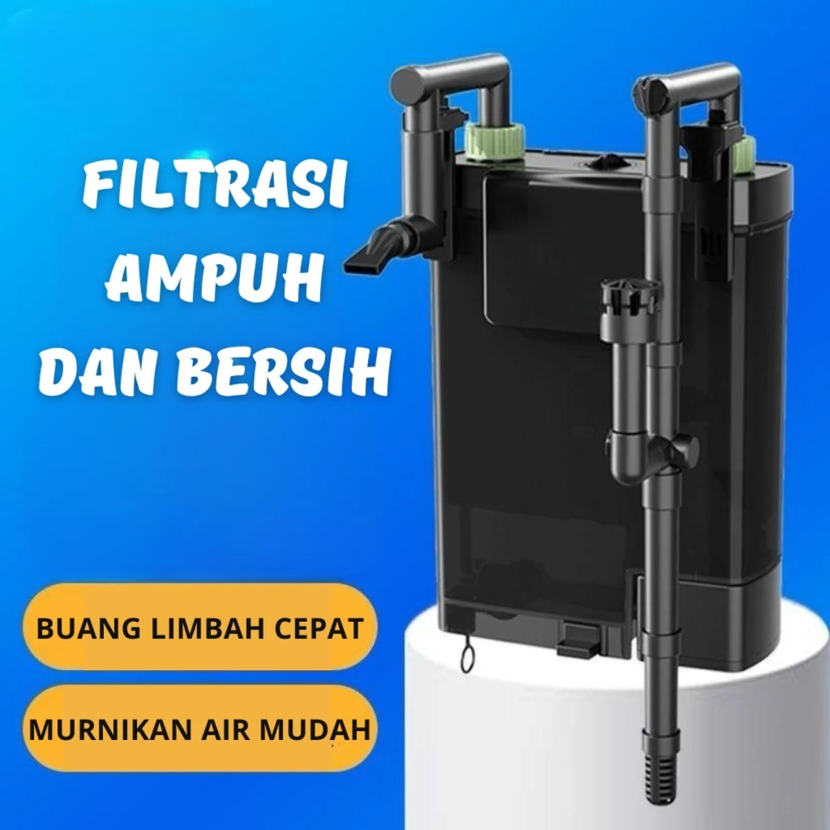 LEPET Filter Gantung Aquarium LT-300/LT-400/LT-500/LT-600 Aquascape Hang-on Filter UNTUK AQUARIUM UK 80-120CM foto 2