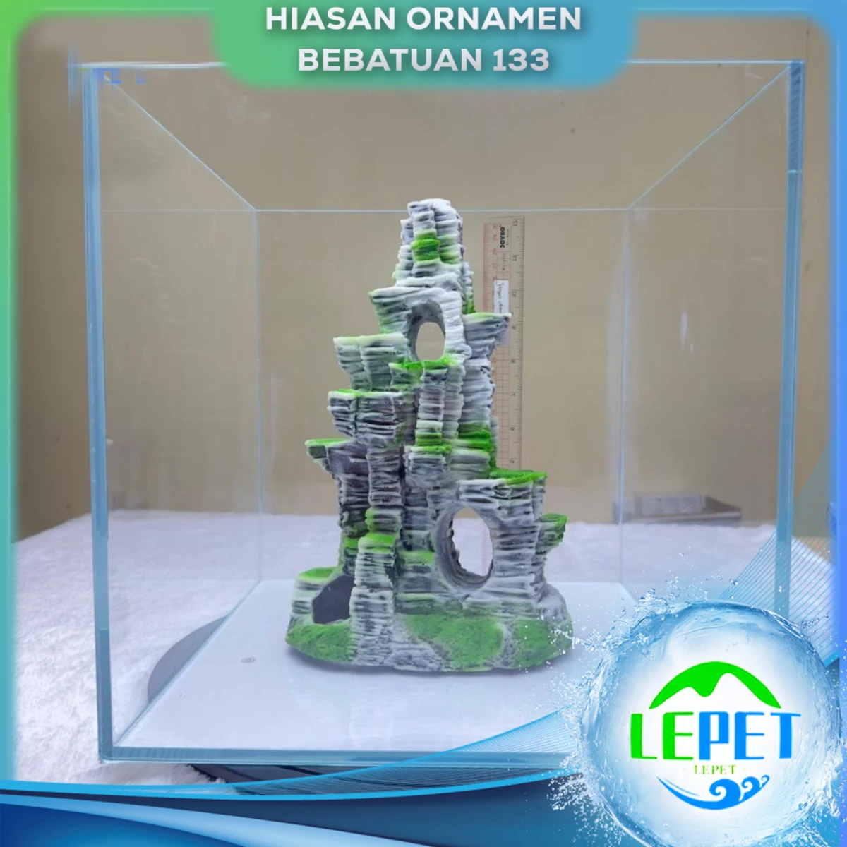 LEPET Hiasan Aquarium 133/ Tangki Ikan Iansekap Bebatuan Dekorasi Resin Ornamen Simulasi Batu