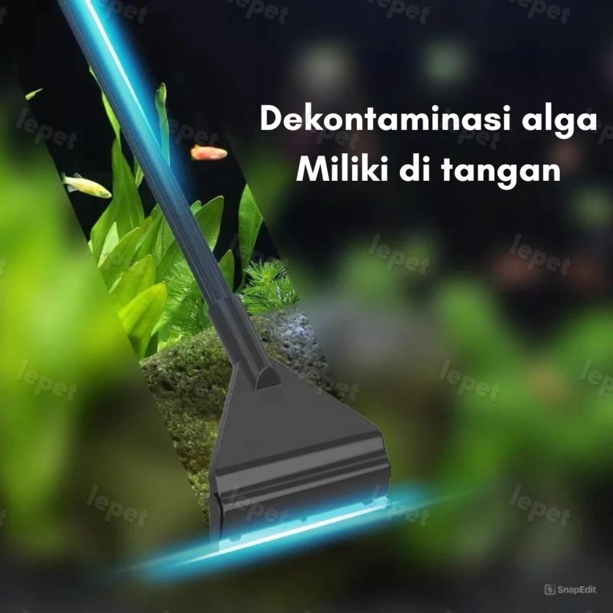 LEPET AQUARIUM PENGIKIS ALGA PJ27 / PEMBERSIH KACA AQUASCAPE LAUT TAWAR foto 2