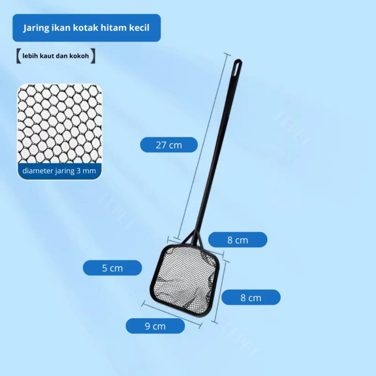 LEPET SEROKAN J10 SARINGAN JARING IKAN HIAS CUPANG GUPPY BLACK SERIES PREMIUM foto 2