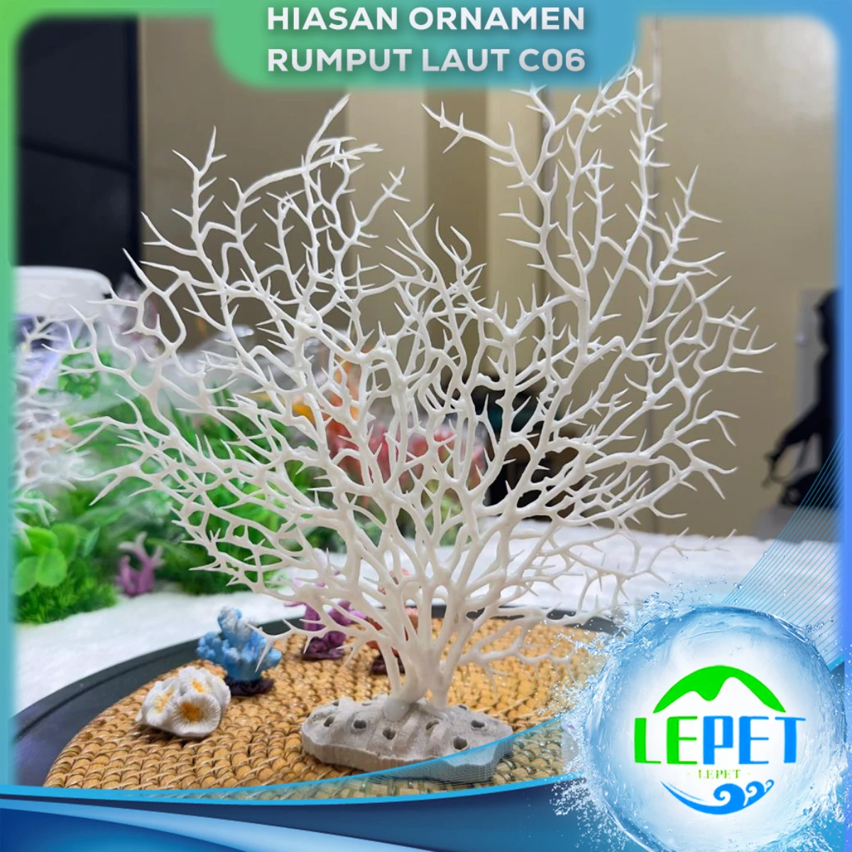 LEPET Hiasan Aquarium C06 / Tangki Ikan Iansekap HIASAN RUMPUT