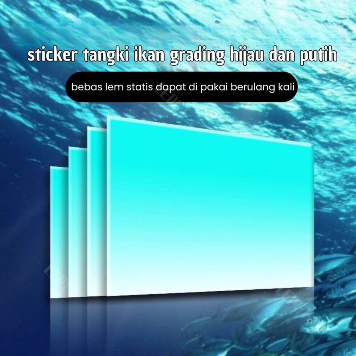 LEPET Background Aquarium GRADASI, 30/40 Stiker Aquarium , Wallpaper Aquarium, Aquascape, Stiker belakang aquarium foto 4