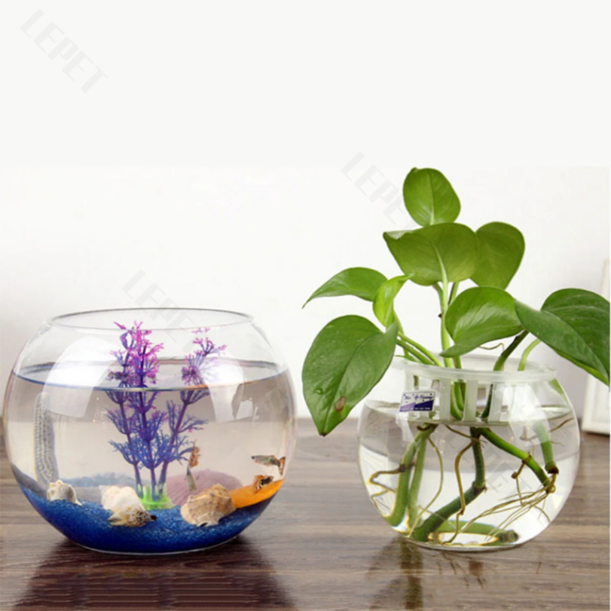 LEPET AQUARIUM MINI KECIL A26-5 AKUARIUM IKAN CUPANG HIAS / KURA-KURA foto 4