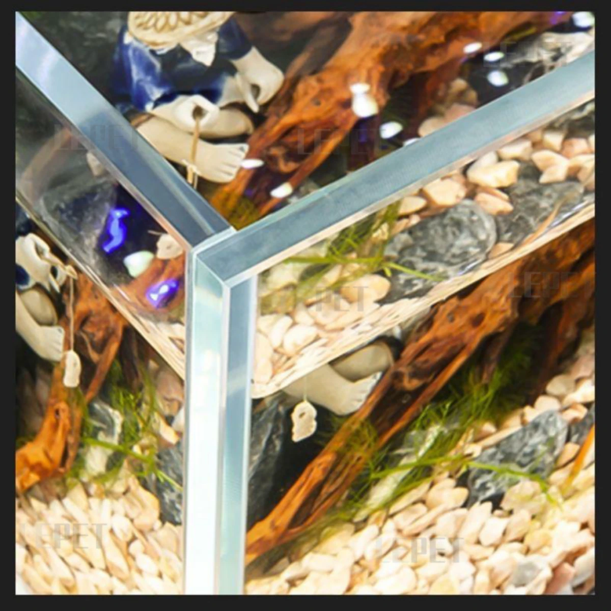 LEPET Akuarium Ikan Mini JR411 20 / 25/30/35/40CM Tangki Ikan Mini dengan bahan kaca super bening foto 3