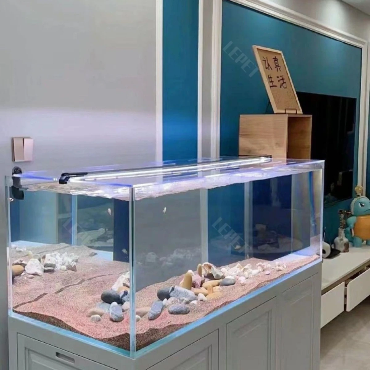 LEPET Akuarium Ikan OPTIK CLEAR JR01 / JR02 /JR03 / JR 04 (100cm/120cm) Tangki Ikan dengan bahan kaca super bening foto 4